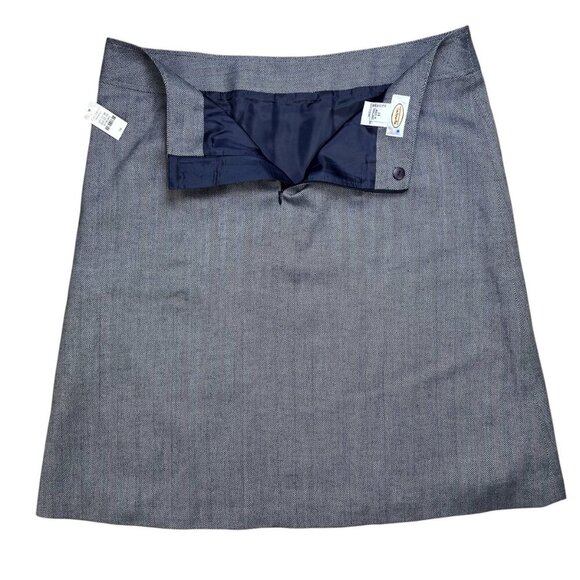 Talbots 14 Wool Herringbone Pleat Skirt Office Business Work Preppy - Picture 3 of 6